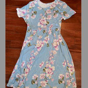 Blue floral DB Moon dress